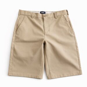 Lands' End Men's Khaki Flat Front Performance Chino Shorts